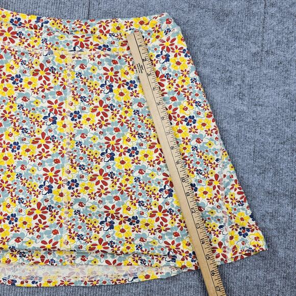 Toad & Co Skirt Womens Medium Yellow Floral Skort Athleisure Organic Cotton - Picture 4 of 8